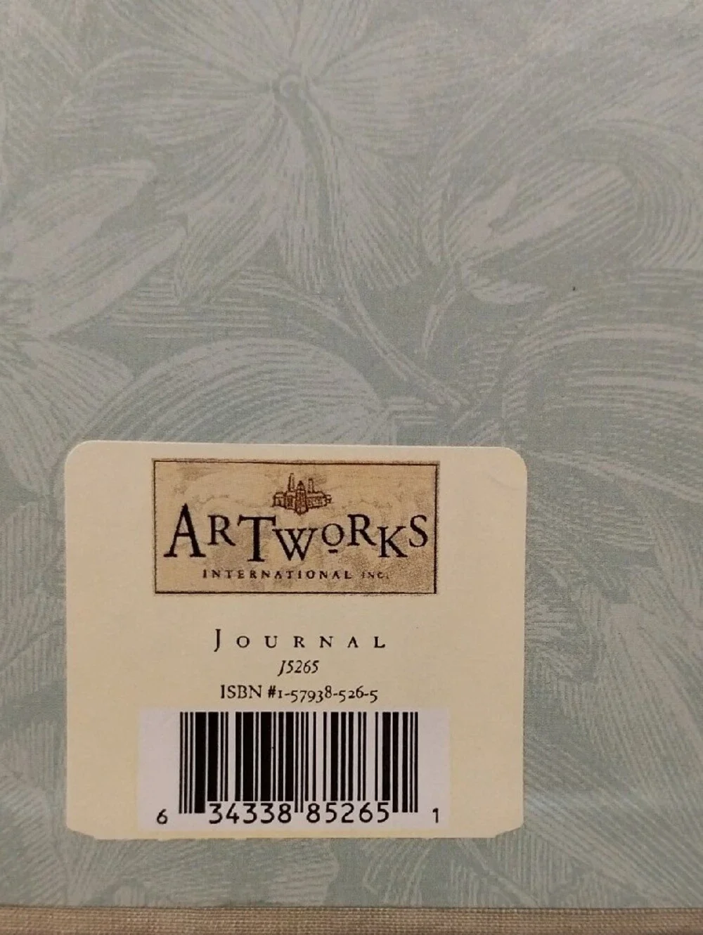 Tan Linen Embroidered Floral Journal with Gold Ribbon New